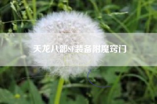 天龙八部SF装备附魔窍门