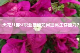 天龙八部SF职业技能如何提高生存能力？