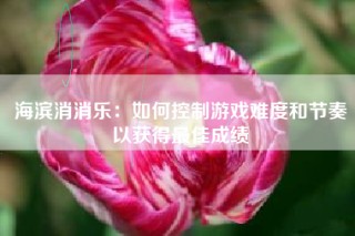 海滨消消乐：如何控制游戏难度和节奏以获得最佳成绩