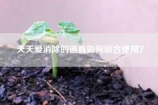 天天爱消除的道具如何组合使用？
