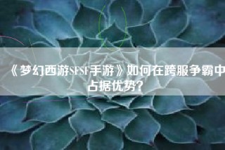 《梦幻西游SFSF手游》如何在跨服争霸中占据优势？