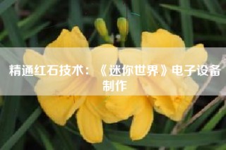 精通红石技术：《迷你世界》电子设备制作