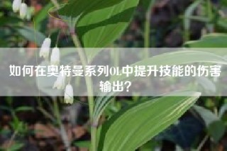 如何在奥特曼系列OL中提升技能的伤害输出？