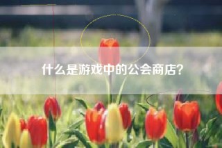什么是游戏中的公会商店？