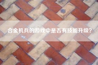 合金机兵的游戏中是否有技能升级？