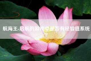 航海王-启航的游戏中是否有经验值系统？