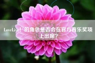 LoveLive！的角色是否会在官方音乐奖项上出席？