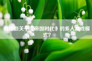 有哪些关于《帝国时代》的多人游戏模式？