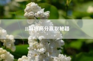 JJ麻将高分赢取秘籍