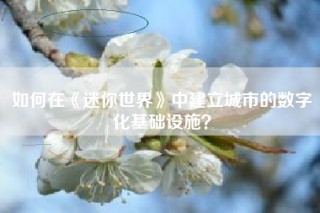 如何在《迷你世界》中建立城市的数字化基础设施？