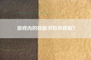 游戏内的技能书如何获取？