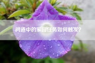 问道中的家园任务如何触发？