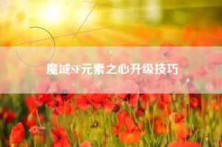 魔域SF元素之心升级技巧