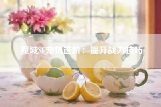 魔域SF宠物进阶：提升战力技巧