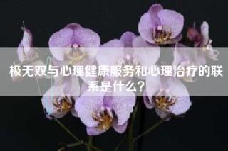极无双与心理健康服务和心理治疗的联系是什么？