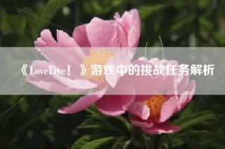 《LoveLive！》游戏中的挑战任务解析