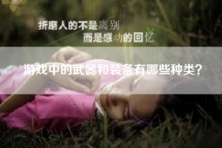 游戏中的武器和装备有哪些种类？