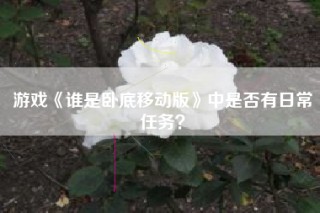 游戏《谁是卧底移动版》中是否有日常任务？