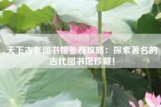 天下古老图书馆参观攻略：探索著名的古代图书馆珍藏！