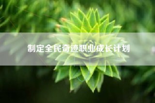 制定全民奇迹职业成长计划