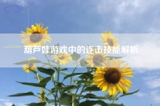 葫芦娃游戏中的连击技能解析