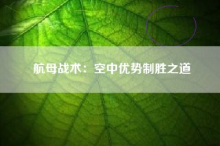 航母战术：空中优势制胜之道