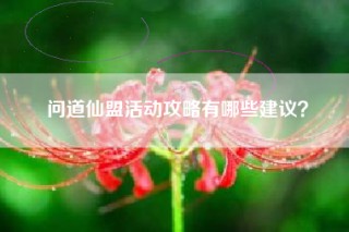问道仙盟活动攻略有哪些建议？