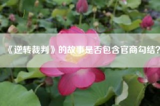 《逆转裁判》的故事是否包含官商勾结？