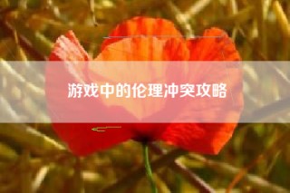 游戏中的伦理冲突攻略