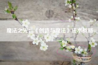 魔法之光：《创造与魔法》法术战略