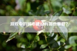 游戏中的城市建设有哪些策略？