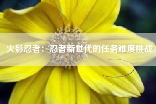 火影忍者：忍者新世代的任务难度挑战