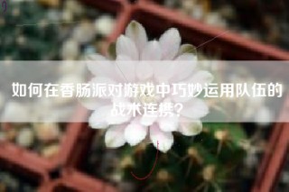 如何在香肠派对游戏中巧妙运用队伍的战术连携？