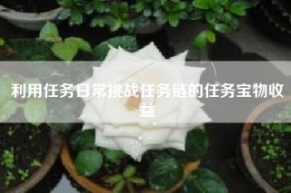 利用任务日常挑战任务链的任务宝物收益