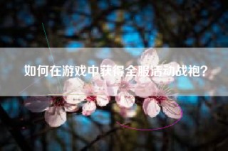 如何在游戏中获得全服活动战袍？