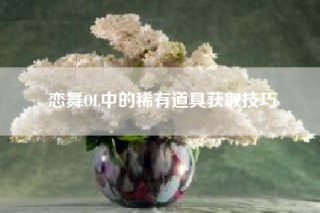恋舞OL中的稀有道具获取技巧