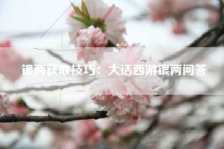 银两获取技巧：大话西游银两问答