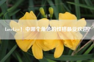 LoveLive！中哪个角色的性格最受欢迎？