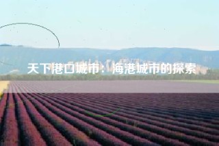 天下港口城市：海港城市的探索