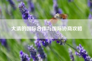 大清的国际合作与国际协商攻略