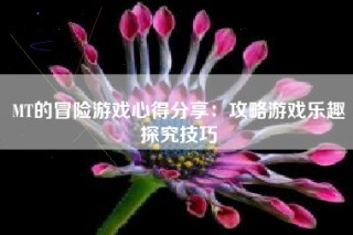 MT的冒险游戏心得分享：攻略游戏乐趣探究技巧