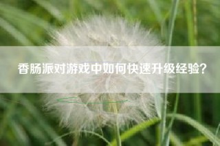 香肠派对游戏中如何快速升级经验？