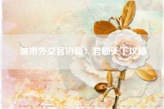 城市外交官协商：君临天下攻略