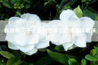 有没有关于《迷你世界》的城市环境保护？
