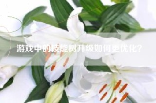 游戏中的技能树升级如何更优化？