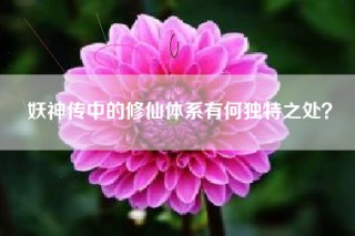 妖神传中的修仙体系有何独特之处？