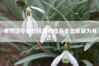 食物语中哪些建筑对提高美誉度最为有效？