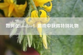 如何在LoveLive！游戏中获得特别礼物