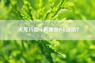 天龙八部SF有哪些PvE活动？
