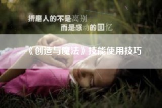 《创造与魔法》技能使用技巧